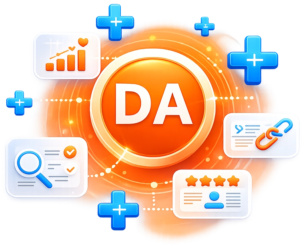 Visualisierung zu Domain Authority, Backlinks und Trust